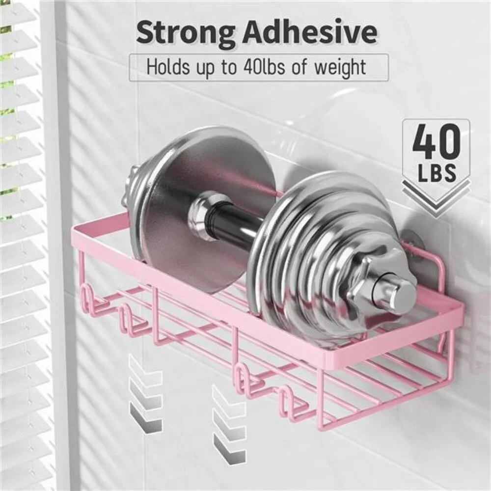 5 Pack Shower Caddy Organizer Rack Shelf for Inside Shower, Adhesive Bathroom